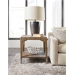 Hooker Furniture Chapman Rectangle Veneers and Metal End Table in Brown/White