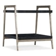 Hooker Furniture Chapman Veneers and Metal Shou Sugi Ban End Table in Black