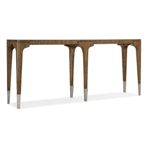 hooker furniture chapman veneers and metal console table in brown/white