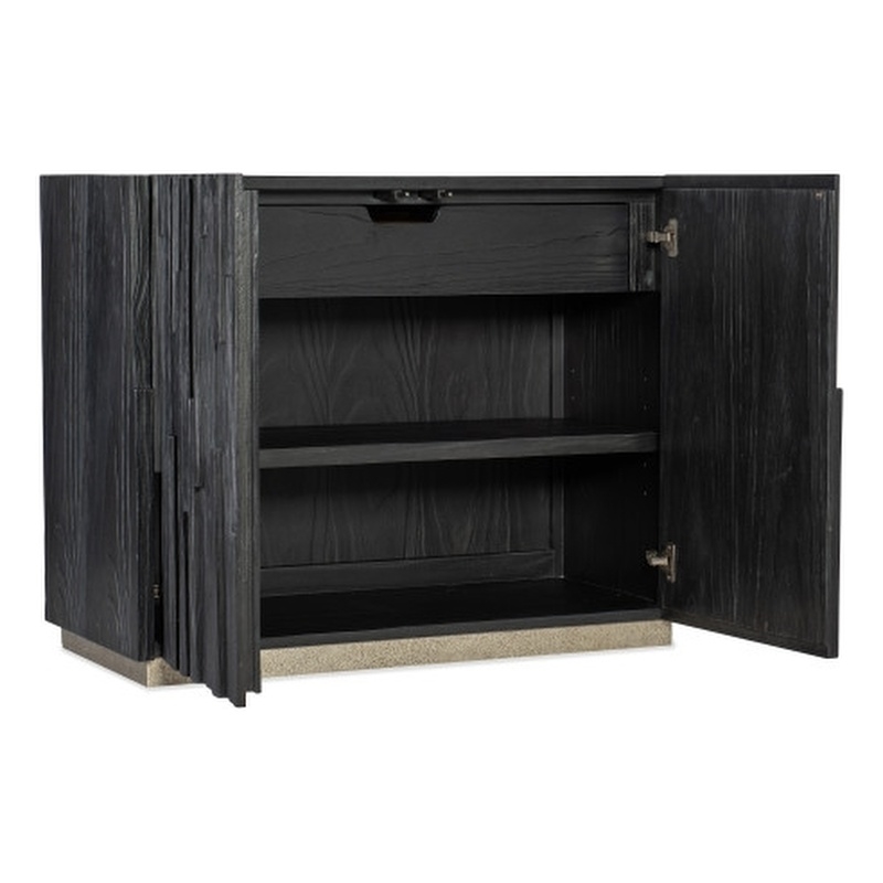 Hooker Furniture Chapman Veneers Shou Sugi Ban Accent Chest in Black