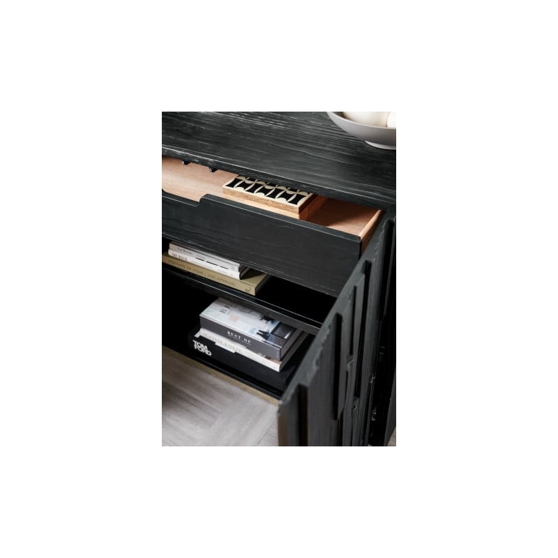 Hooker Furniture Chapman Veneers Shou Sugi Ban Accent Chest in Black