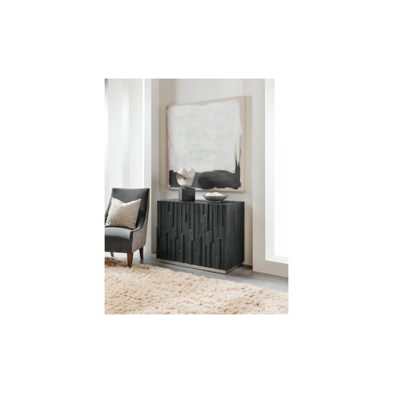 Hooker Furniture Chapman Veneers Shou Sugi Ban Accent Chest in Black