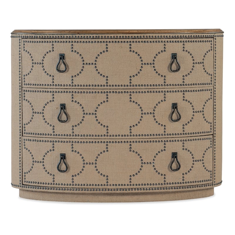 Hooker Furniture Big Sky Veneers and Solid Wood Three Drawer Chest in Beige