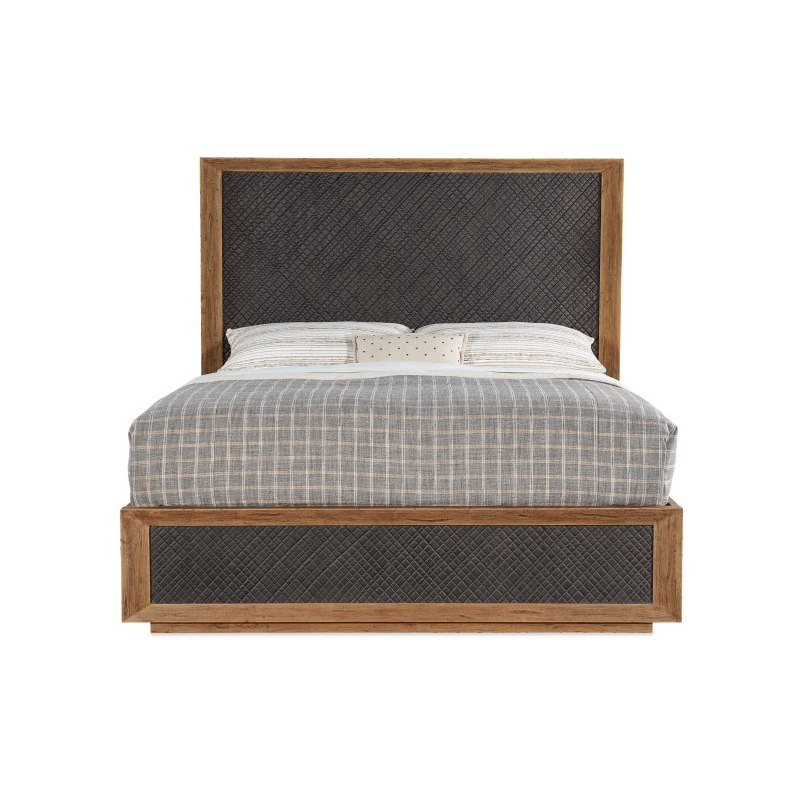 Hooker Furniture Big Sky Veneers and Resin Cal King Panel Bed in Brown