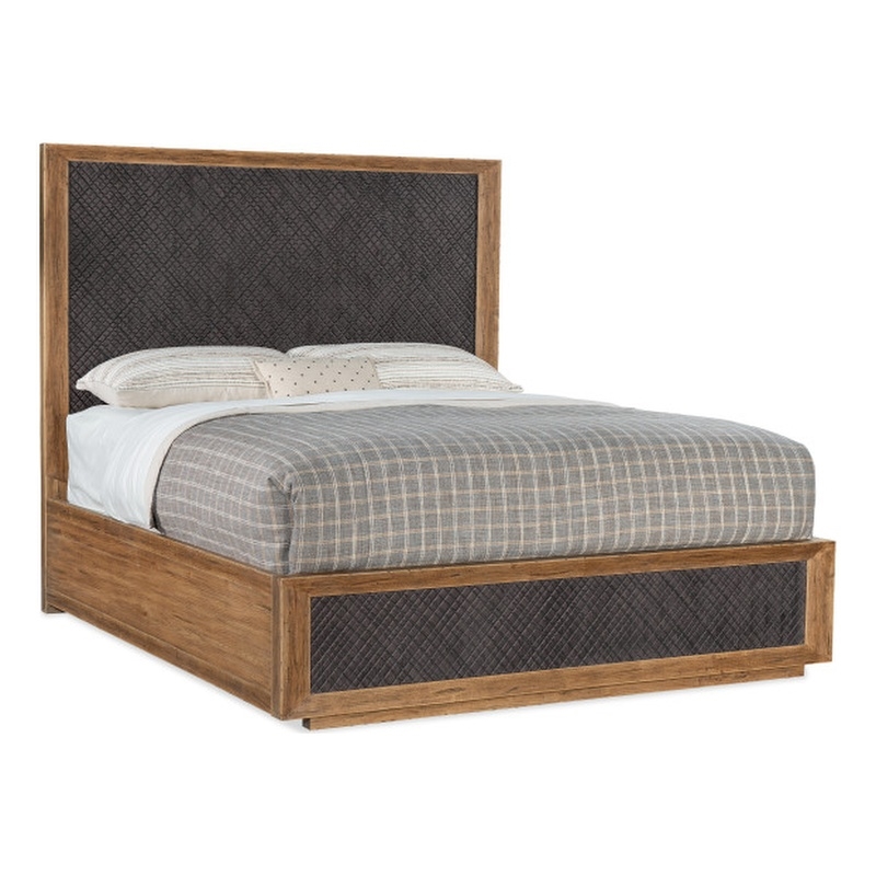 Hooker Furniture Big Sky Veneers and Resin Cal King Panel Bed in Brown