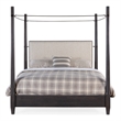 Hooker Furniture Big Sky Veneers Fabric Cal King Poster Bed w/ Canopy in Black