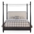 Hooker Furniture Big Sky Veneers Fabric King Poster Bed w/ Canopy in Black