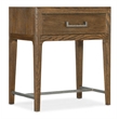 Hooker Furniture Chapman Veneers and Metal Nightstand in Brown/White