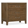 Hooker Furniture Chapman Three-Drawer Wood Nightstand in Brown/White