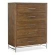 Hooker Furniture Chapman Five-Drawer Veneers and Metal Chest in Brown/White