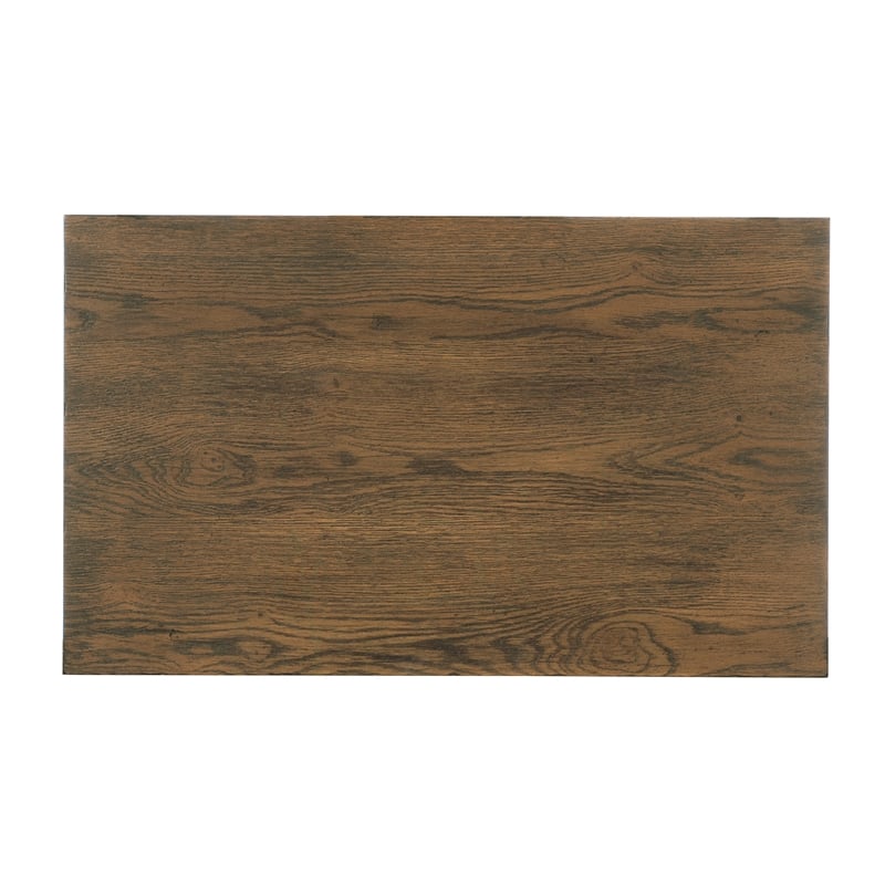 Hooker Furniture Chapman Three-Drawer Veneers Metal Nightstand in Brown/White