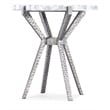 Hooker Furniture Melange Glendon Veneers and Metal Side Table in Silver