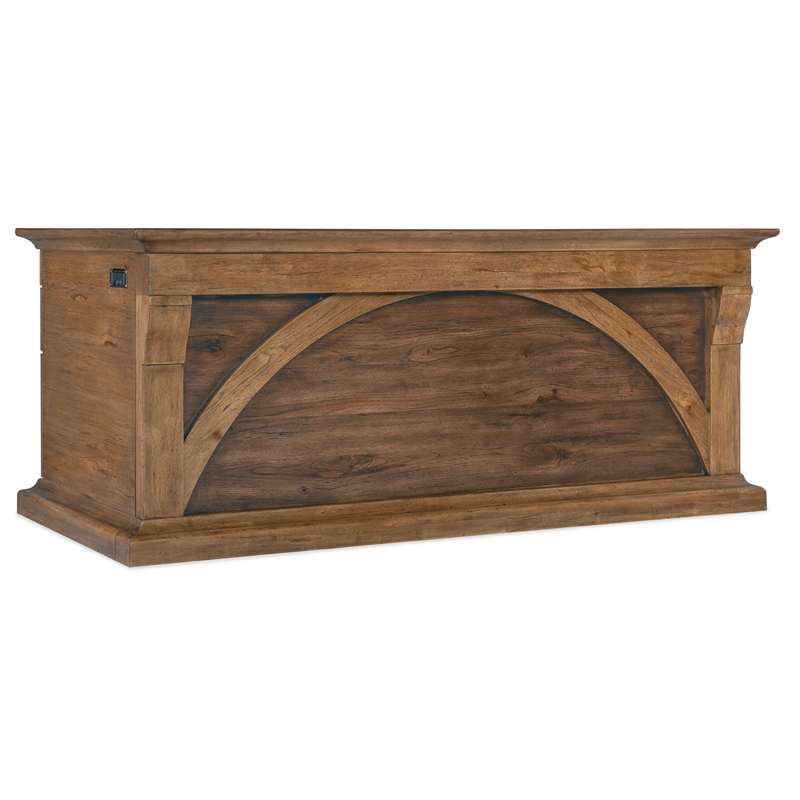 Hooker Furniture Big Sky Wood and Metal Executive Desk in Brown