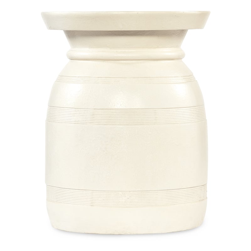 Hooker Furniture Big Sky Resin Tahoe Urn Spot Table in Beige