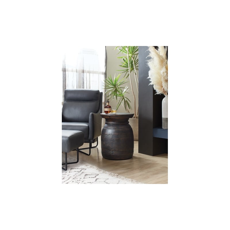 Hooker Furniture Big Sky Resin Urn Spot Table in Black Finish