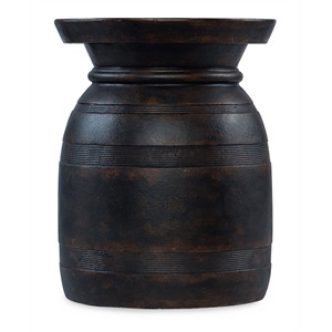 Hooker Furniture Big Sky Resin Urn Spot Table in Black Finish