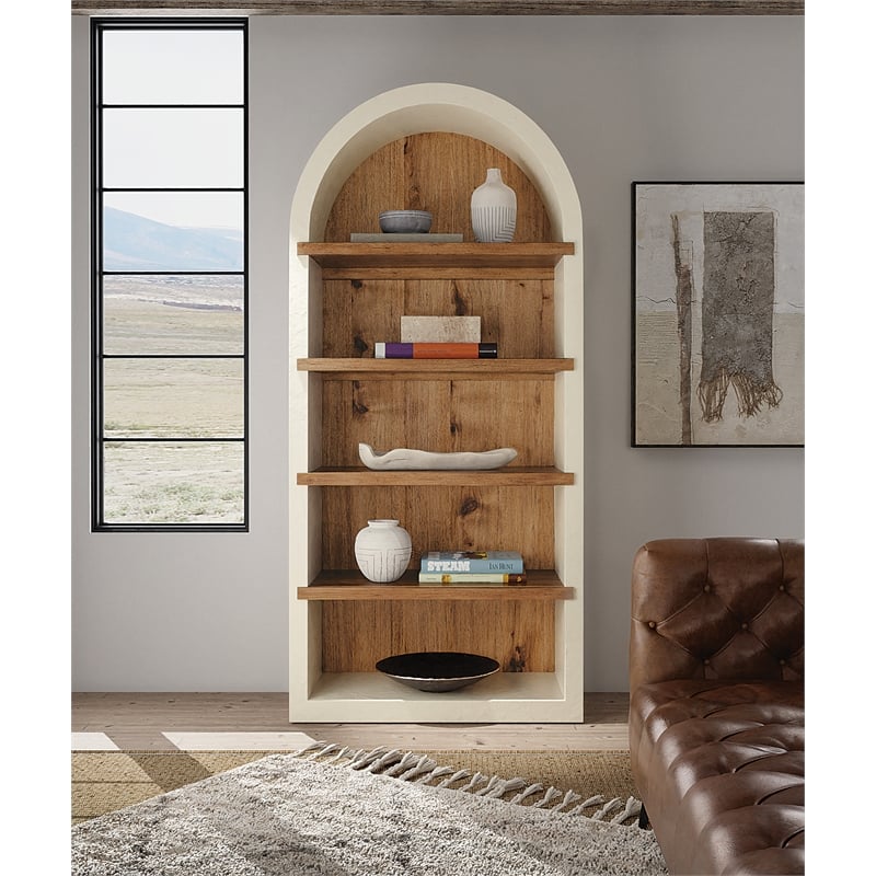 hooker furniture big sky veneers wood tahoe etagere in white