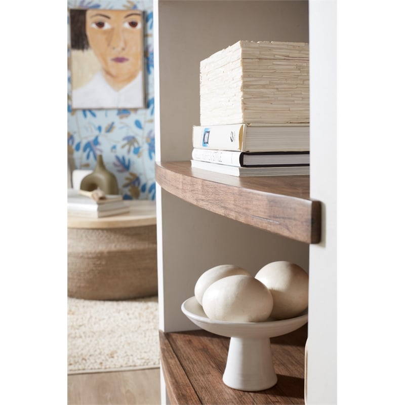 hooker furniture big sky veneers wood tahoe etagere in white
