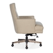 Hooker Furniture Rosa Leather and Metal Executive Swivel Tilt Chair in Beige