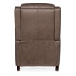 Hooker Furniture Leather and Wood Tricia Manual Push Back Recliner in Gray
