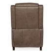 Hooker Furniture Tricia Leather Wood Power Recliner with Power Headrest in Gray