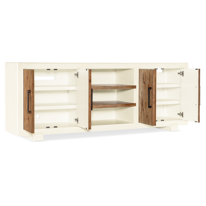 Hooker Furniture Big Sky Wood Tahoe Entertainment Console in White