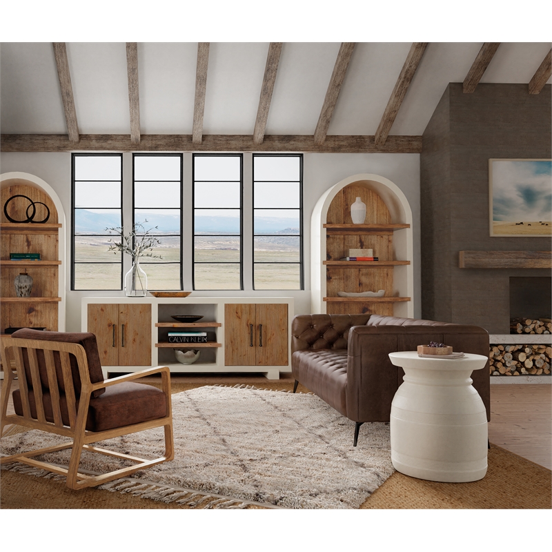 Hooker Furniture Big Sky Wood Tahoe Entertainment Console in White