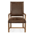 Hooker Furniture Big Sky Wood Leather and Resin Host Chair in Brown