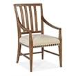 Hooker Furniture Big Sky Wood and Fabric Arm Chair in Brown