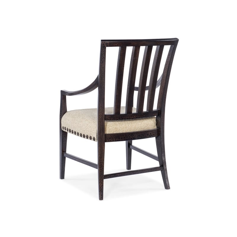 Hooker Furniture Big Sky Wood and Fabric Arm Chair in Black