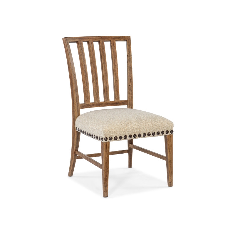 Hooker Furniture Big Sky Wood and Fabric Side Chair in Brown