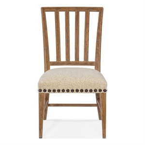 Hooker Furniture Big Sky Wood and Fabric Side Chair in Brown