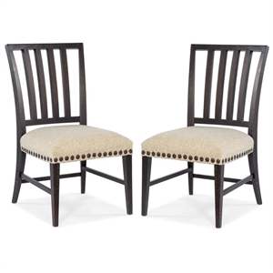 Hooker Furniture Big Sky Wood and Fabric Side Chair in Black