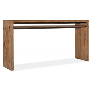 hooker furniture big sky veneers and solid wood console table in brown