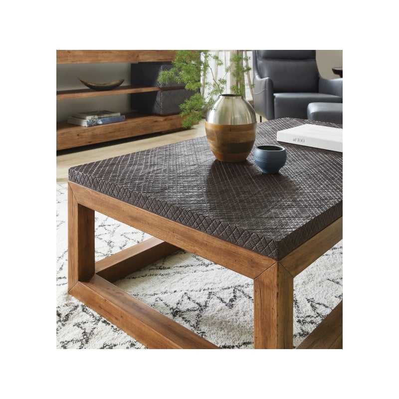 Hooker Furniture Big Sky Wood and Resin Cocktail Table in Brown