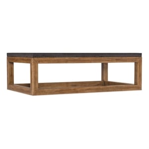 Hooker Furniture Big Sky Wood and Resin Cocktail Table in Brown