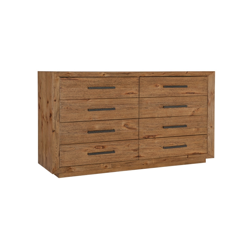 Hooker Furniture Big Sky Wood Eight Drawer Dresser in Brown Finish