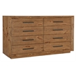 Hooker Furniture Big Sky Wood Eight Drawer Dresser in Brown Finish