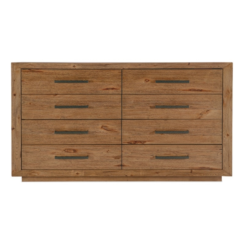 Hooker Furniture Big Sky Wood Eight Drawer Dresser in Brown Finish