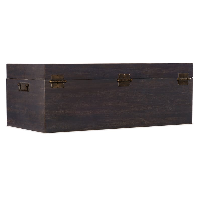 Hooker Furniture Big Sky Veneers Wood Blanket Chest in Black Finish