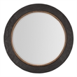 Hooker Furniture Big Sky Round Wood and Resin Accent Mirror in Gray