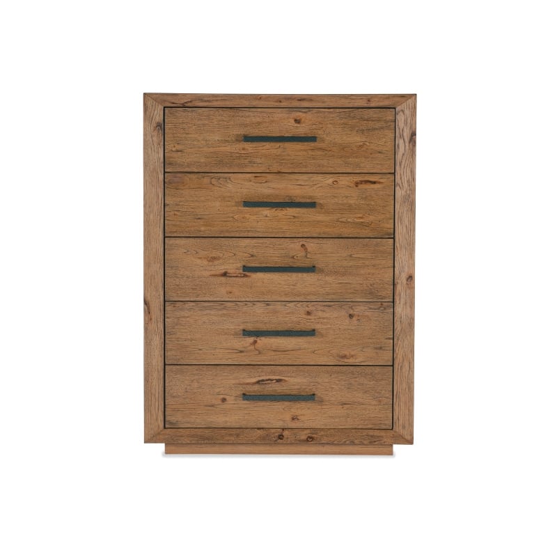 Hooker Furniture Big Sky Veneers and Solid Wood Five Drawer Chest in Brown