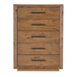 Hooker Furniture Big Sky Veneers and Solid Wood Five Drawer Chest in Brown