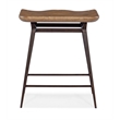 Hooker Furniture Big Sky Wood and Metal Stool in Brown Finish