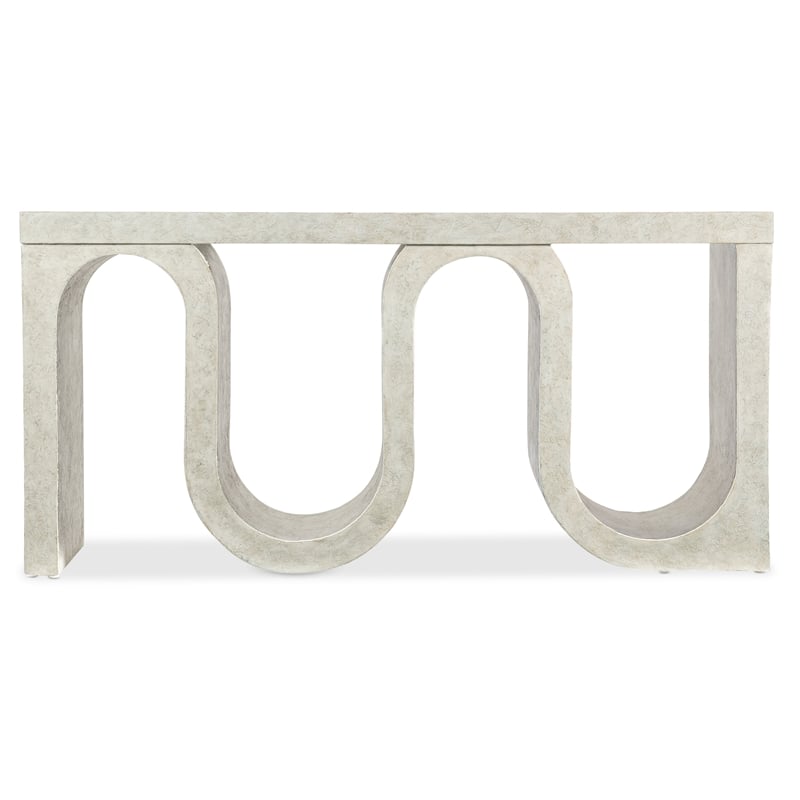 Hooker Furniture Melange Snaked Console Table in Cream Textured