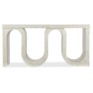 Hooker Furniture Melange Snaked Console Table in Cream Textured