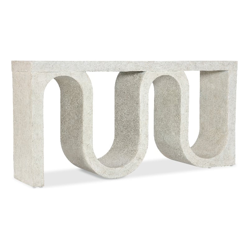 Hooker Furniture Melange Snaked Console Table in Cream Textured