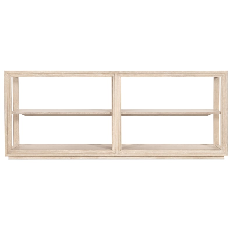 Nouveau Chic Open Shelf Console Table in Natural Wood Finish by Hooker Furniture