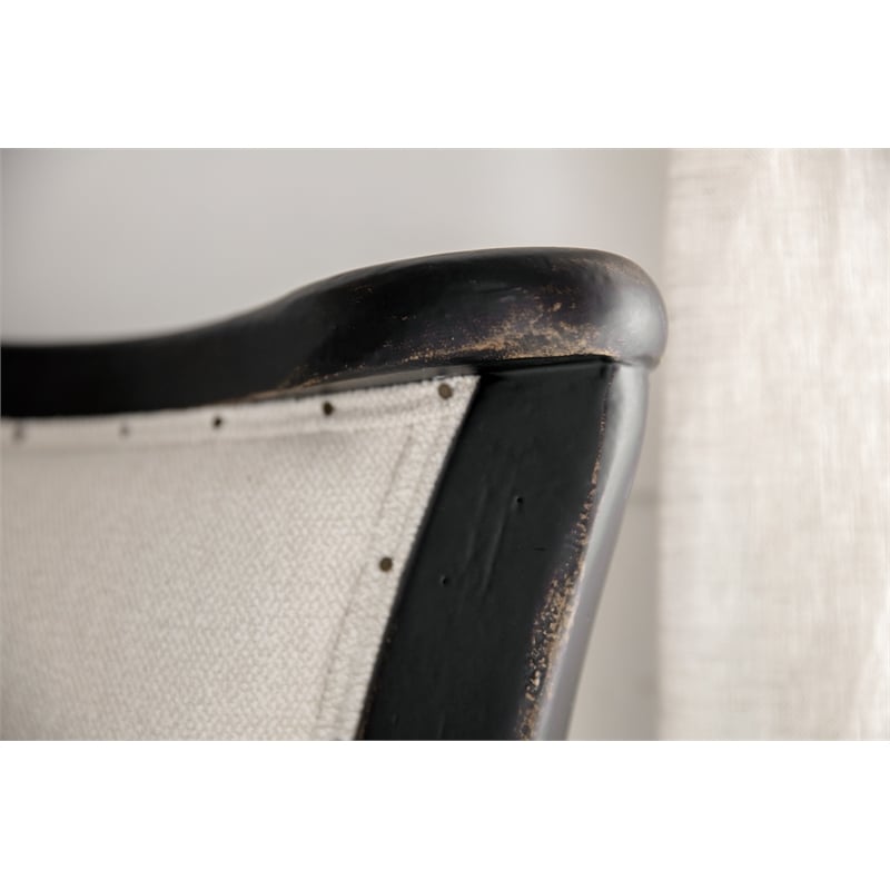 Hooker Furniture Ciao Bella Upholstered Queen Bed in Black/Creamy Tuscan White