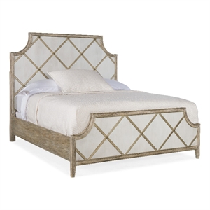 Hooker Furniture Sanctuary Diamont King Panel Bed in Brown Wood